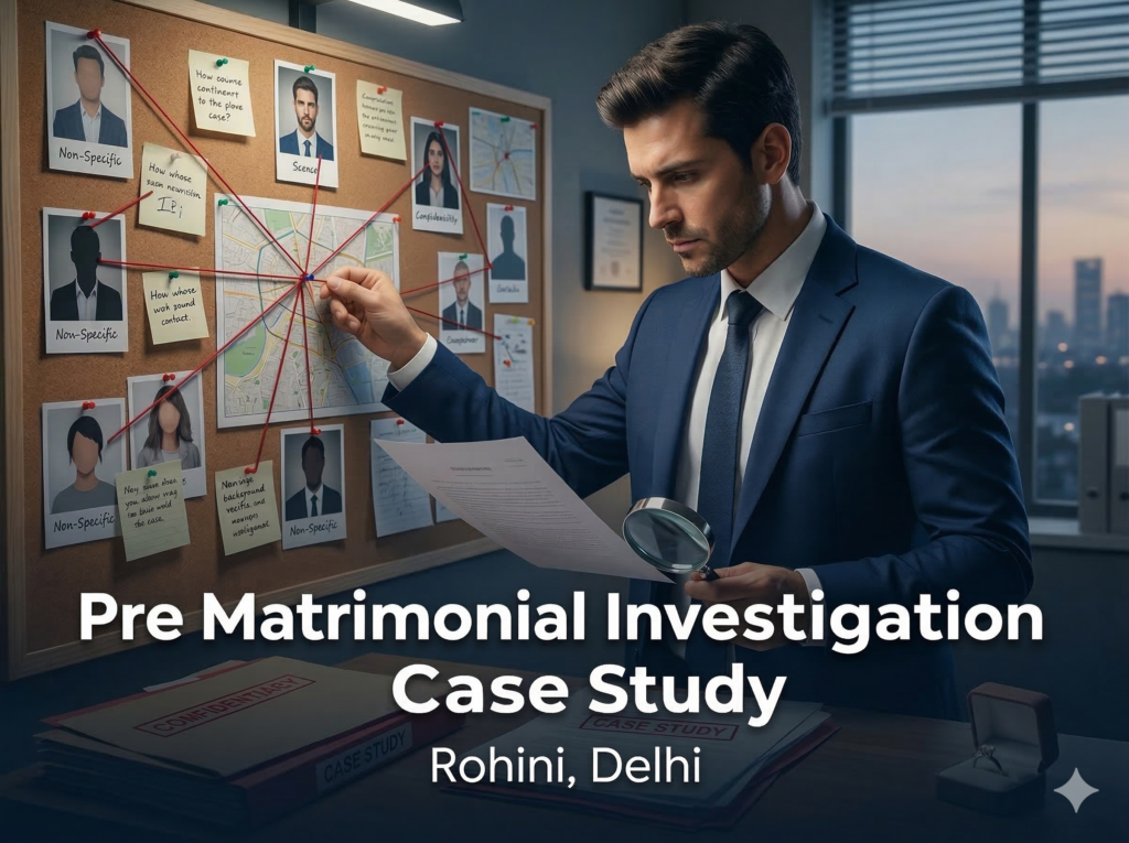pre matrimonial investigation case study in Rohini, Delhi