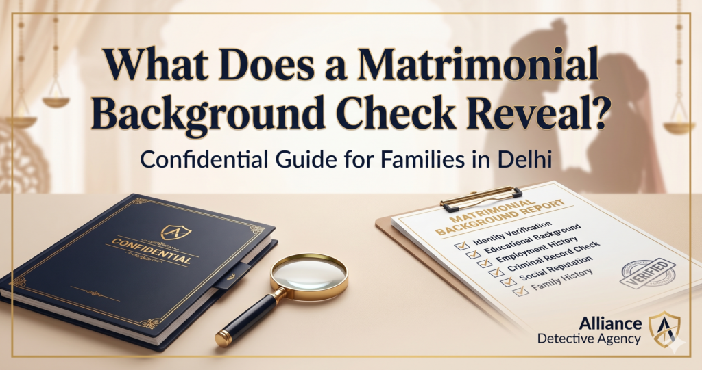 What does a matrimonial background check reveal before marriage in Delhi
